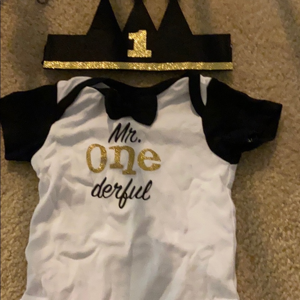 Baby boy 1st birthday prop